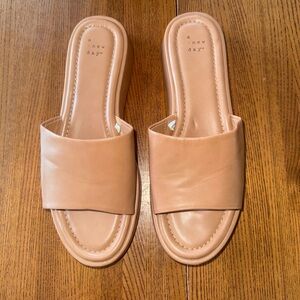 Tan platform sandal